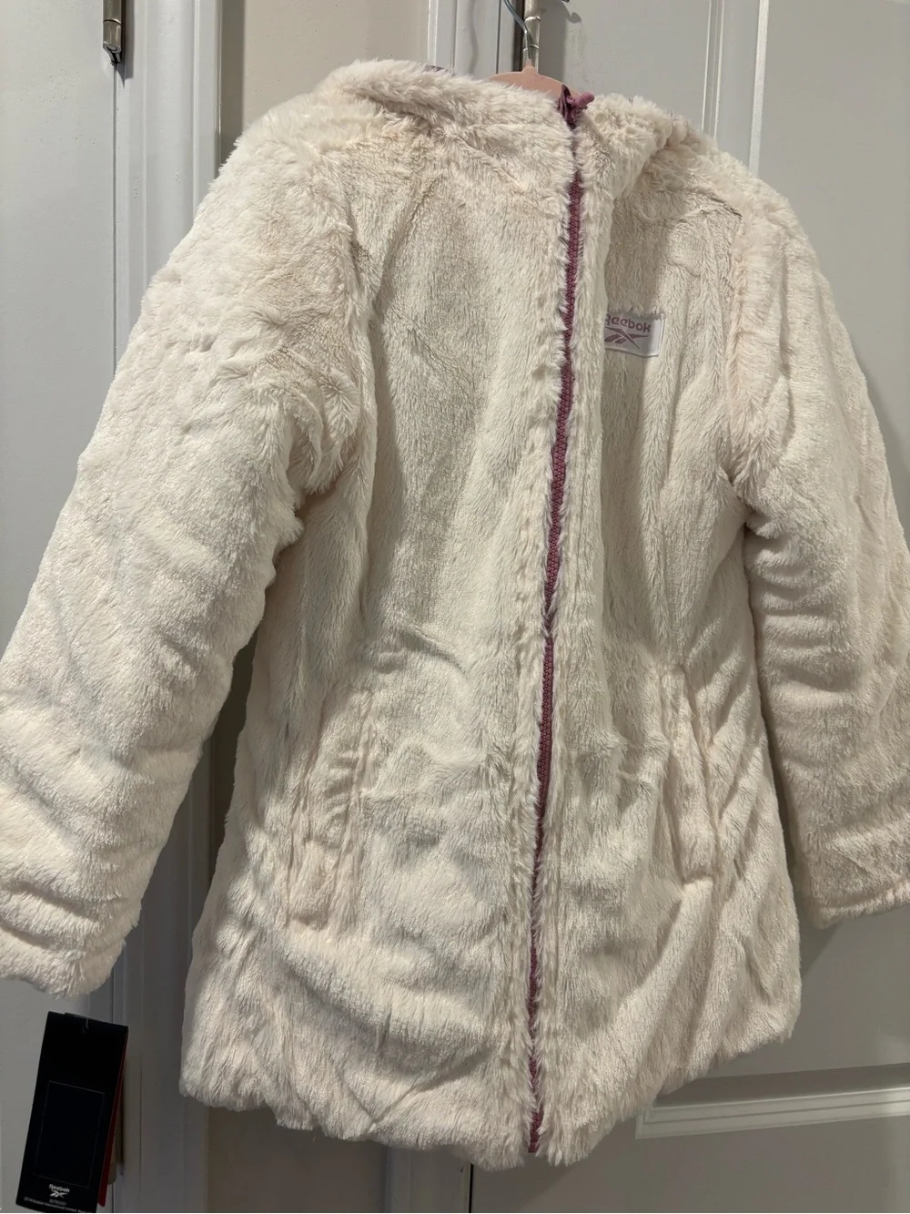 Reebok Kids' Pink Quilted Puffer Jacket with Hood